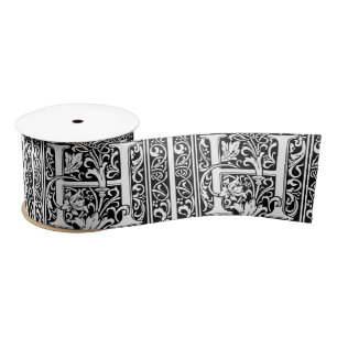 Ruban En Satin Lettre H Monogramme médiéval Art Nouveau