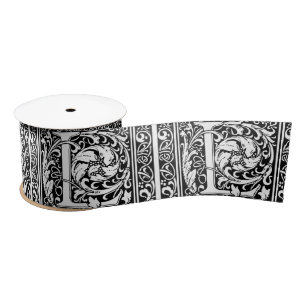 Ruban En Satin Lettre L Monogramme médiéval Art Nouveau