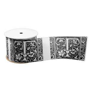 Ruban En Satin Lettre T Monogramme médiéval Art Nouveau