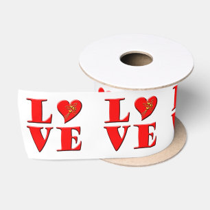 Ruban En Satin Lettres d'AMOUR ( L♥VE) Saint-Valentin