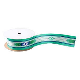 Ruban En Satin Lieux sacrés (Aqua)