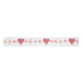Ruban En Satin Ligne EKG pour soins cardiaques (Devant)