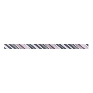 Ruban En Satin Lila Gris Rose Pâle Élégant à Motif Rayé