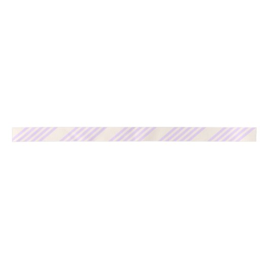 Ruban En Satin Lilac violet et beige cinq bandes motif (Devant)