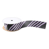 Ruban En Satin Lilac violet et charbon de bois cinq bandes motif (Bobine)