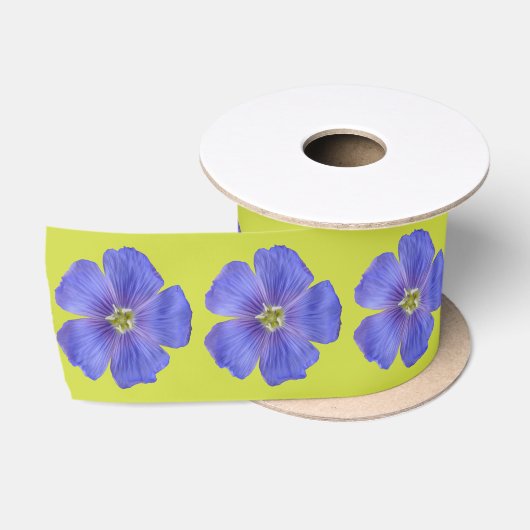 Ruban En Satin Lin bleu #1 (Bobine)