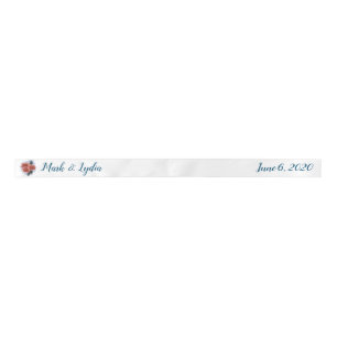 Ruban En Satin Logo de mariage Roses vintage aquarelle Couples