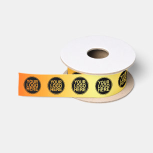 Ruban En Satin Logo d'entreprise promotionnel Gold personnalisé