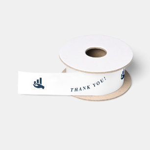 Ruban En Satin Logo et Merci de texte du planificateur financier