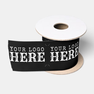 Ruban En Satin Logo personnalisé Entreprise & Emballage 3"  