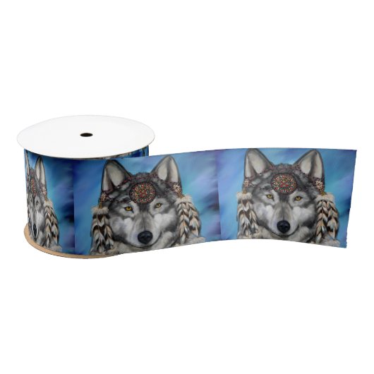 RUBAN EN SATIN LOUP GRIS (Bobine)