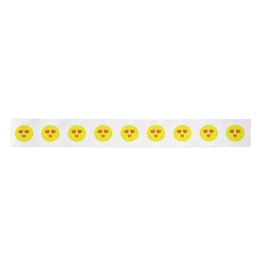 Ruban En Satin Love Hearts Kiss Emoji (Devant)