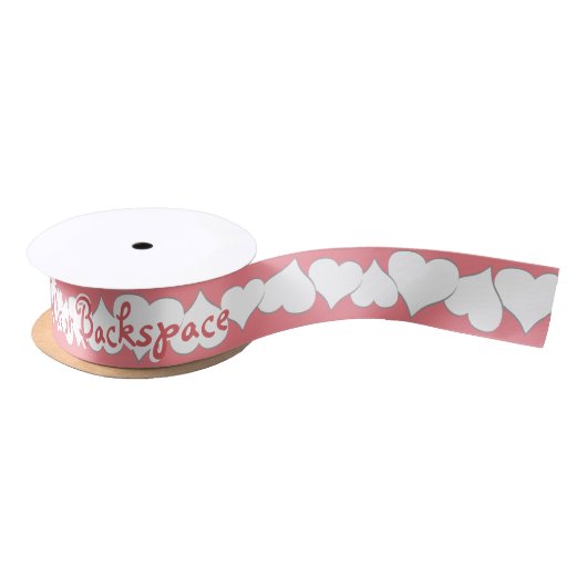 Ruban En Satin Love Rubon Paper Valentine's Customisé Ribbon (Bobine)