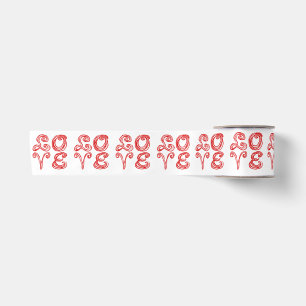 Ruban En Satin LOVE Word Art Fabric Font Rouge Lettres