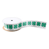 Ruban En Satin Lucky 4 Leaf Irish Clover bobine ruban (Bobine)