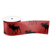 Ruban En Satin Lumber Moose Silhouette Antler Cerf Chasse animale (Bobine)