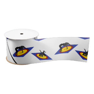 Ruban En Satin Lutteurs blancs nommés personnalisés sur le tapis