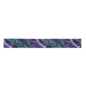 Ruban En Satin Luxe Marble Crystal Purple Teal Glitter Agate (Devant)
