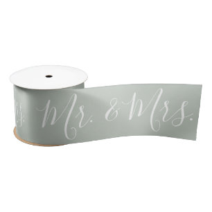 Ruban En Satin M. et Mme Green Mariage Script de Fête des mariées