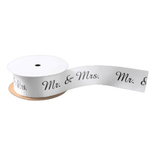 Ruban En Satin "M. et Mme "ruban