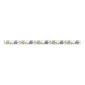 Ruban En Satin M. et Mme Tuxedo Gold Sparkle Wedding (Devant)