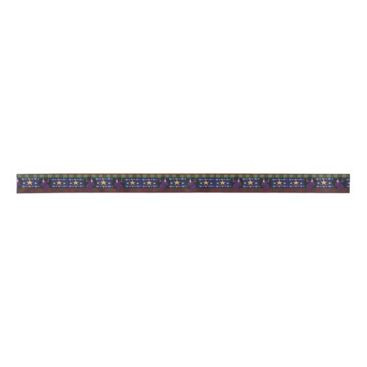 Ruban En Satin Magicien Noël Motif de Noël Satin ruban (Devant)