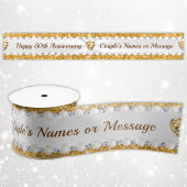 Ruban En Satin Magnifique Ruban Personnalisé, 50e Anniversaire,