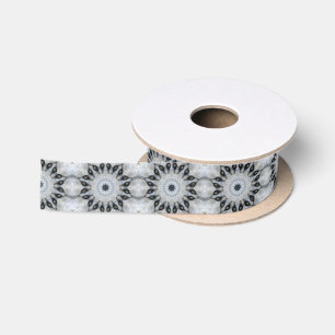 Ruban En Satin Mandala du loup Yeux féroces et symétrie velue