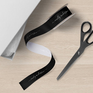 Ruban En Satin Manuscrit Editable de calligraphie de couleur