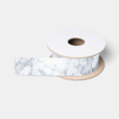 Ruban En Satin Marbre blanc et gris (Bobine)