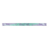 Ruban En Satin Marbre chic | Lavande violet et vert menthe (Devant)