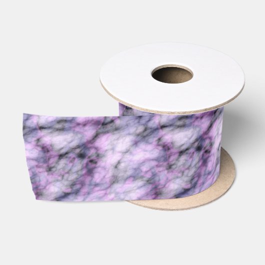 Ruban En Satin Marbre de Dragon Violet (Bobine)