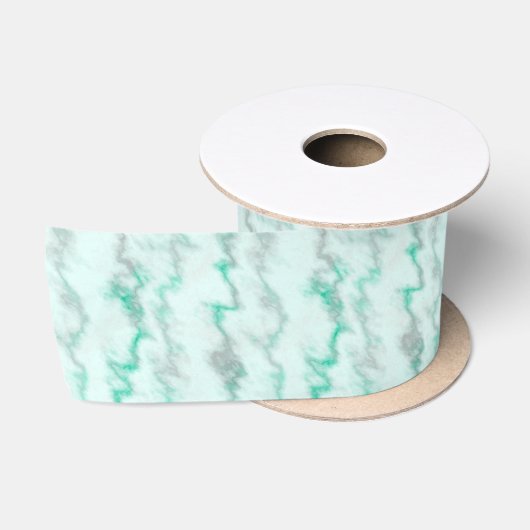 Ruban En Satin Marbre vert et gris (Bobine)