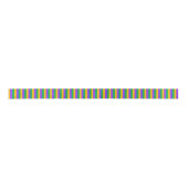 Ruban En Satin Mardi Gras Gras Stripes Motif jaune violet vert (Devant)