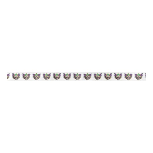 Ruban En Satin Mardi Gras Masque Thunder_Cove (Devant)