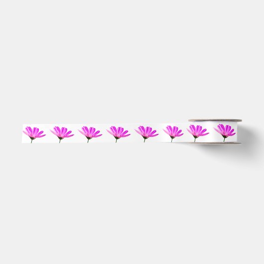 Ruban En Satin Marguerite rose (Devant)