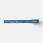 Ruban En Satin Mariage Bleu Classique Écriture Calligraphique Élé (Devant)