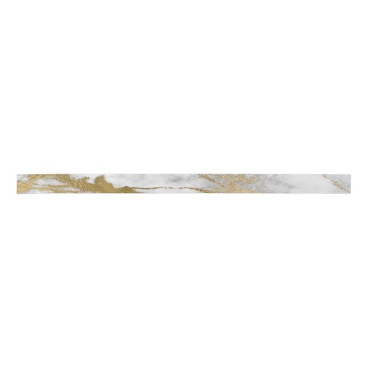 Ruban En Satin mariage en marbre blanc or Tissu Papier (Devant)