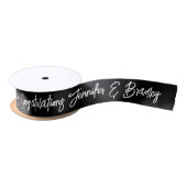 Ruban En Satin Mariage Félicitations Script Nom personnalisé (Bobine)