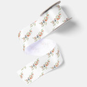Ruban En Satin Mariage Fleur de Pêche (Dos)