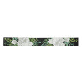 Ruban En Satin Mariage floral rose noire et blanche (Devant)