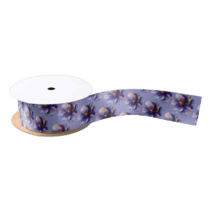 Ruban En Satin Mariage Moderne Minimaliste Or et Violet