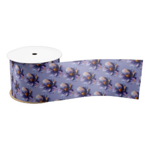 Ruban En Satin Mariage Moderne Minimaliste Or et Violet