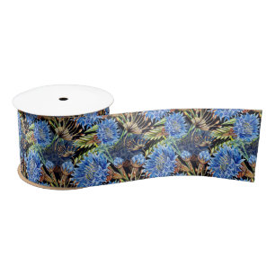 Ruban En Satin Mariage nuptial bleu Cornflower