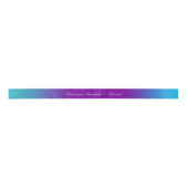 Ruban En Satin Mariage Turquoise violet personnalisé (Devant)
