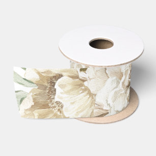 Ruban En Satin Mariage Vintage blanc