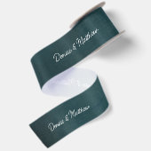 Ruban En Satin Mariée et Turquoise (Dos)