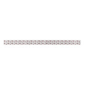 Ruban En Satin Maroon Buffalo Plaid Longhorn Motif (Devant)
