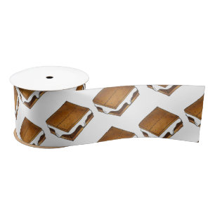 Ruban En Satin Marshmallow Campfire S'mores Camp Party Camping