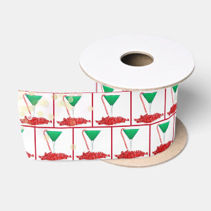 Ruban En Satin Martini de Noël avec rubans